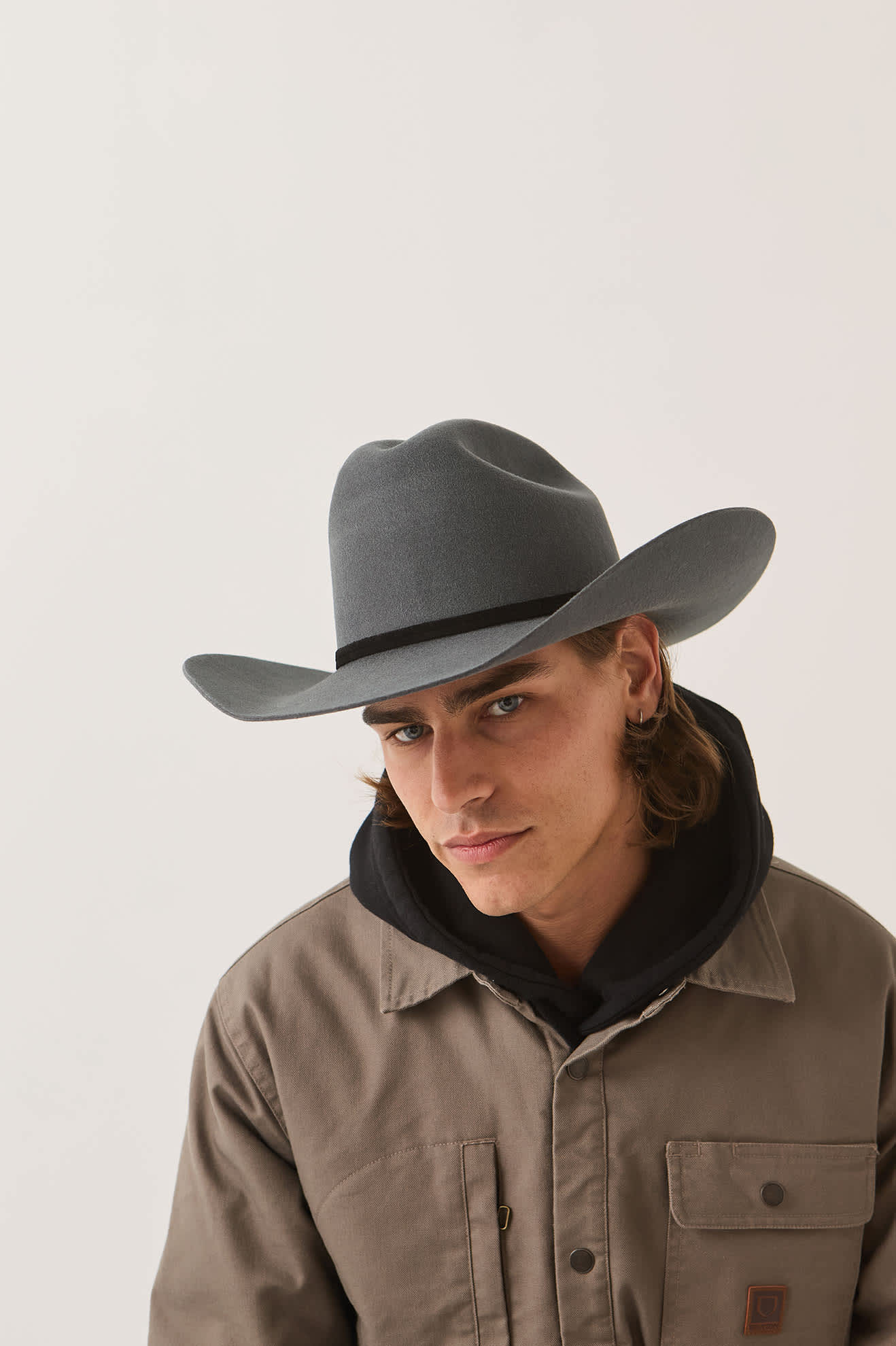 Unisex Laredo WTHR GUARD™ Cowboy Hat in the color Asphalt - Men's Front View