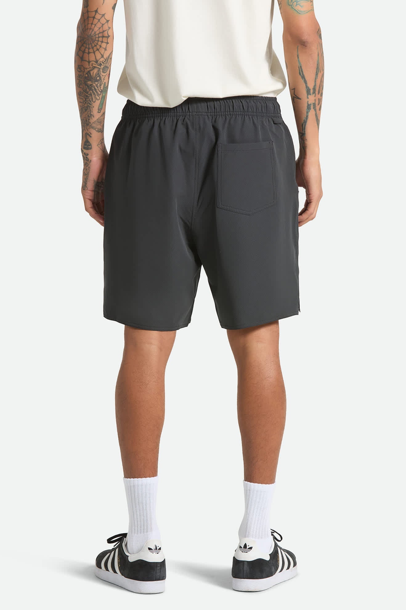 Men's Journey Active Short in the color Black - Men's Back View