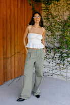 Women's Eden Smocked Top in the color Off White - Men's Lifestyle image