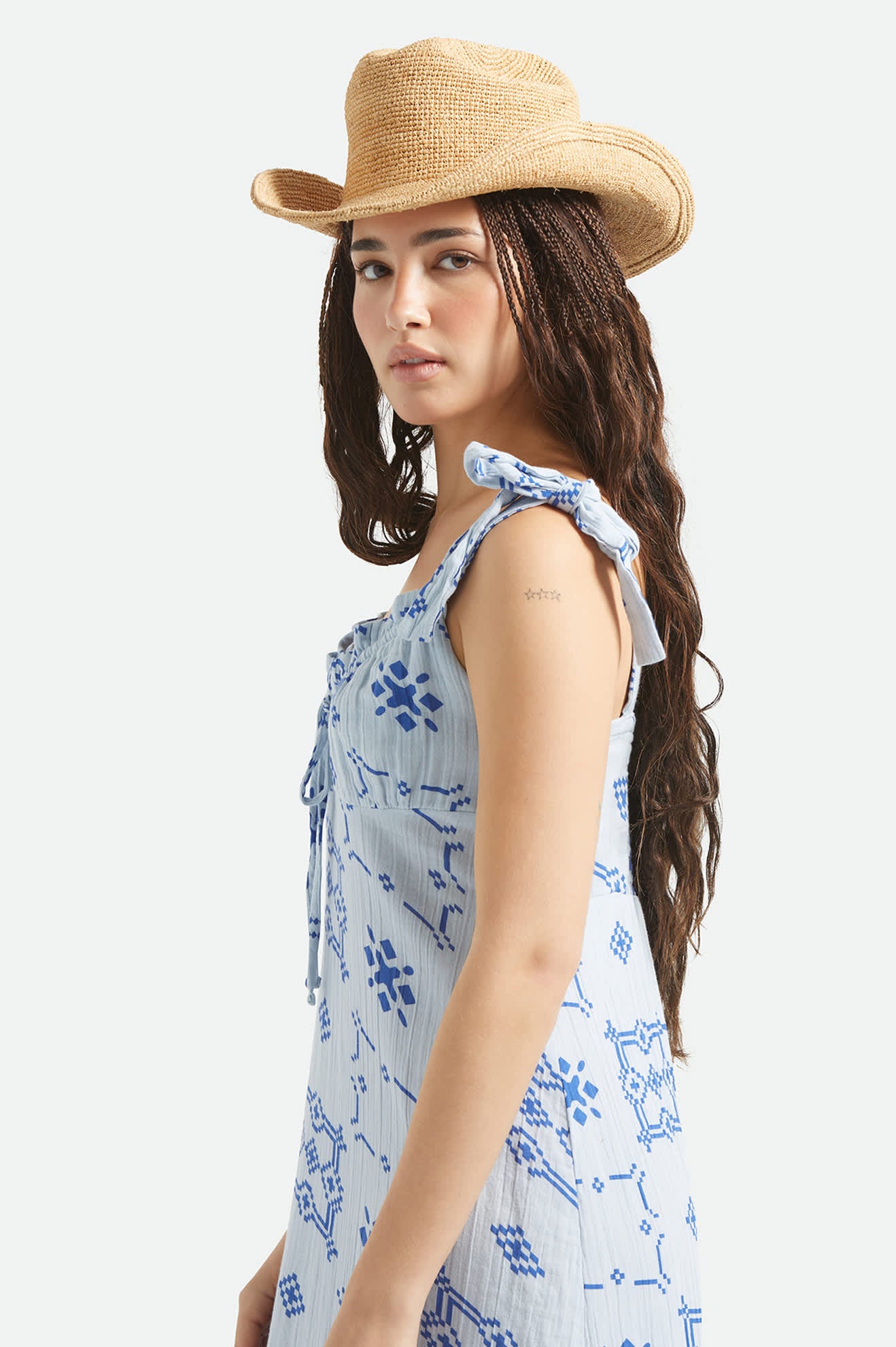 Women's Odessa Cowboy Hat in the color Natural - Women's Side View