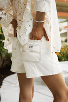 Women's East Side Boxy L/S Button Down in the color Whitecap - Men's Lifestyle image