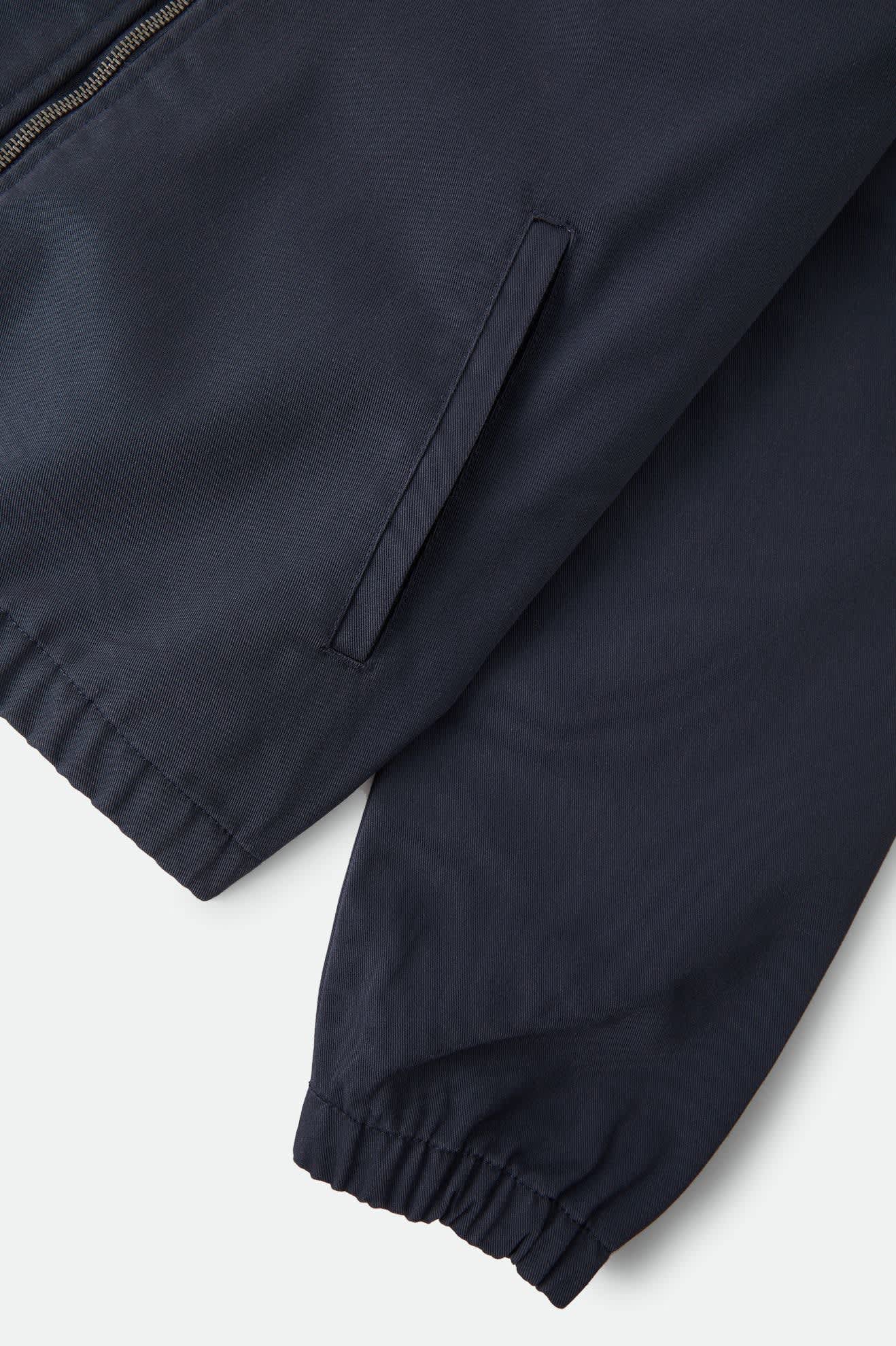Men's Trademark Lightweight Garage Zip Jacket in the color Washed Navy - Additional Laydown image