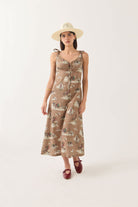 Women's The Tie Dress in the color Mid Century Cowboy Print - Additional Fit image
