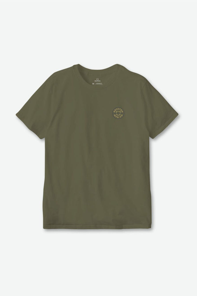 Brixton Crest II S/S Standard Tee - Olive Surplus/Antelope/Washed Navy