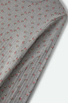 Women's Off Duty Pointelle Knit Top in the color Heather Grey Ditsy Floral - Additional Laydown image