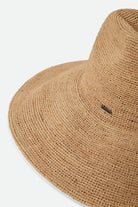 Women's Helena Straw Sun Hat in the color Tan - Additional Laydown image