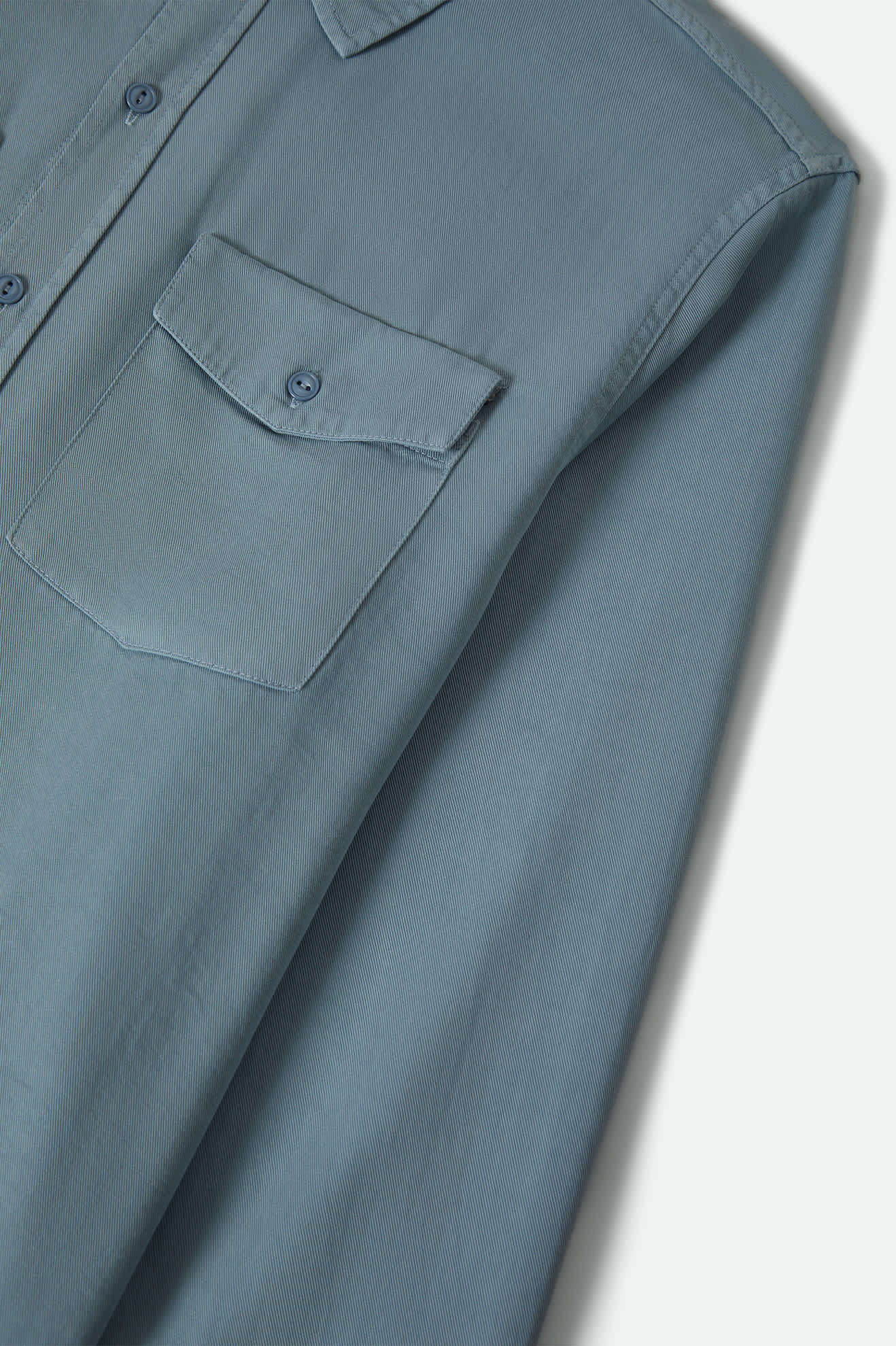 Men's Cool Comfort Wayne Long Sleeve Shirt in the color Dusty Blue - Additional Laydown image