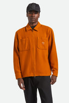 Men's Union Full Zip Flannel in the color Rustic Caramel - Men's Front View