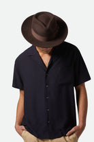 Unisex Swindle Convertabrim Fedora in the color Dark Brown/Chocolate - Additional Fit image