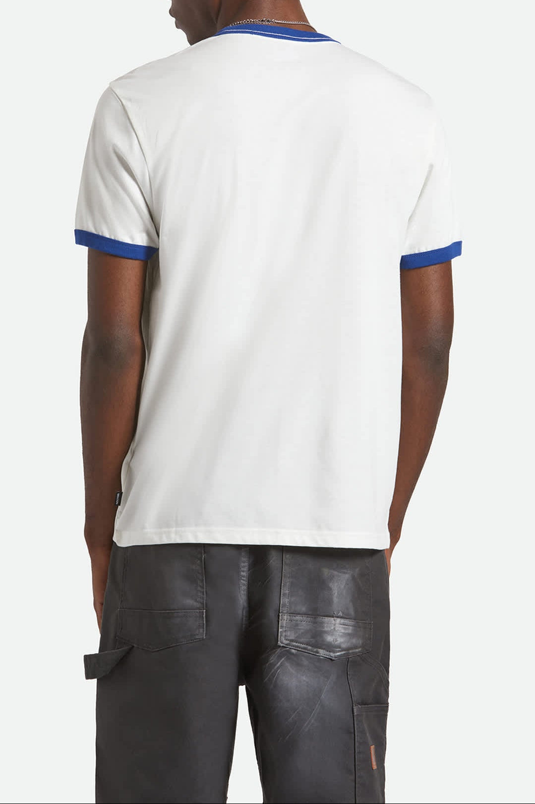 Men's Ford King Of The Mountains S/S Ringer T-Shirt in the color Wimbledon White - Men's Back View