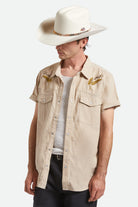 Unisex Ford Truck Country Cowboy Hat in the color Wimbledon White/Camo - Men's Side View