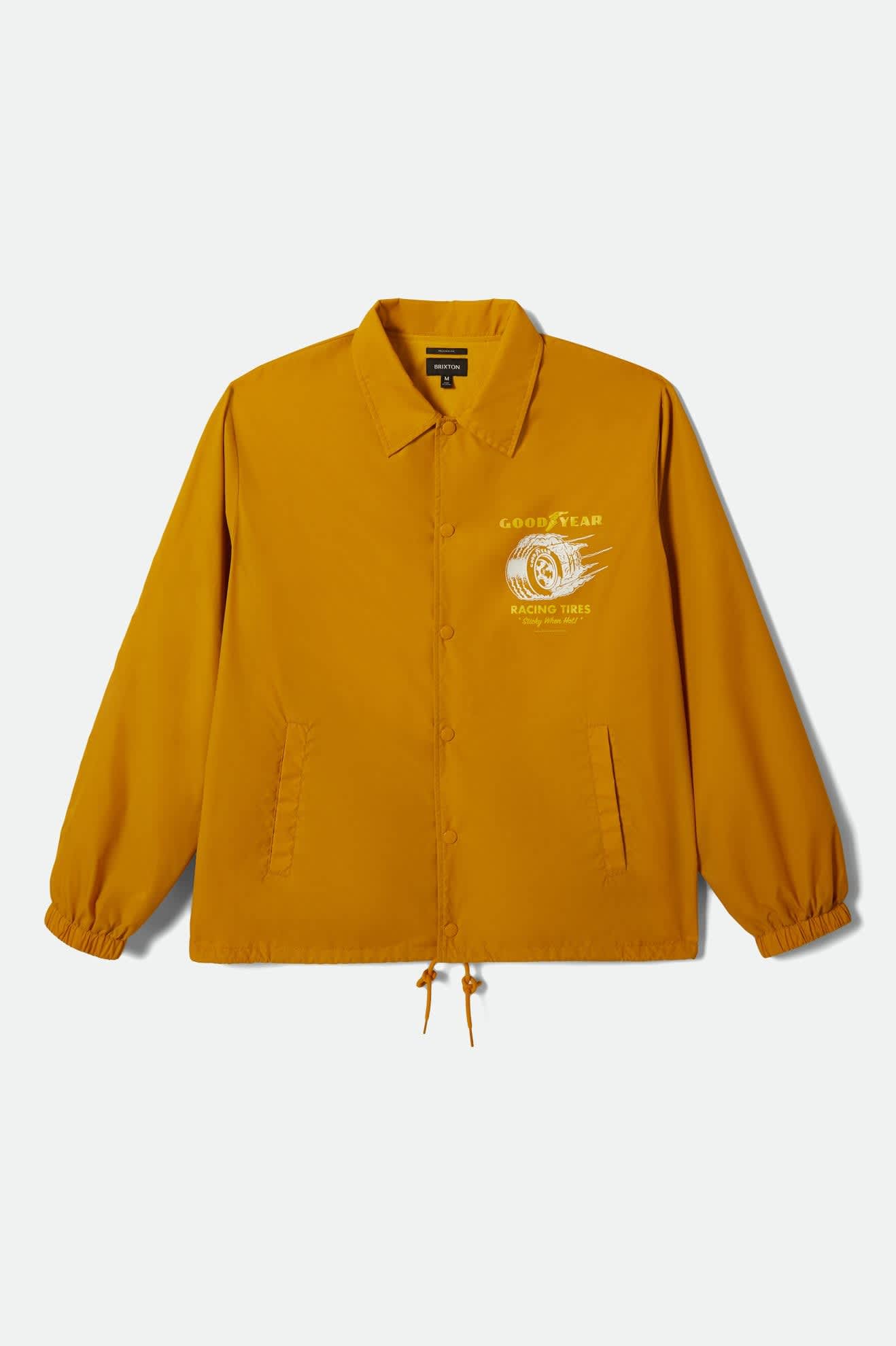Men's Goodyear Slick Wind Breaker in the color Nugget Gold - Front Product View