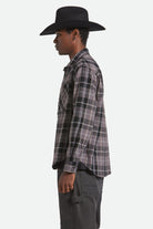 Men's Vintage Wash Flannel in the color Black/Charcoal Beige/Slate - Men's Side View
