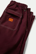 Men's Union Baggy Pant in the color Port - Additional Laydown image