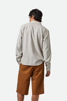 Men's Bowery Lightweight Ultra Soft L/S Flannel in the color Whitecap/Basalt - Additional Fit image