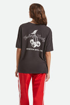 Women's Feeling Lucky Oversized Boyfriend T-Shirt in the color Black - Women's Back View