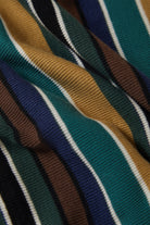 Women's Ringer Organic A-Tank in the color Multi Retro Stripe - Additional Laydown image