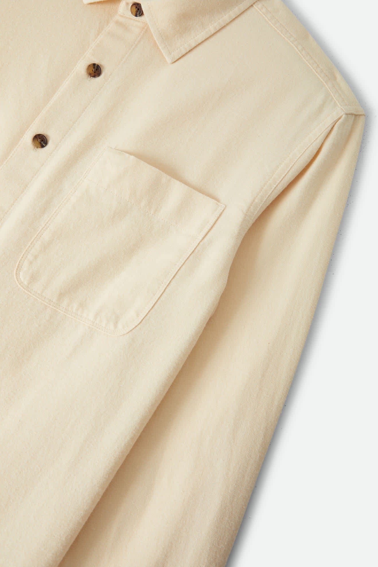 Men's Hasting Lightweight Flannel in the color Wax Paper - Additional Laydown image