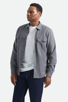 Men's Bowery Lightweight Ultra Soft Flannel in the color Future Grey - Additional Fit image