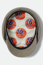 Unisex 76 Fiddler Fisherman Cap in the color Navy/Off White Hickory Stripe - Additional Laydown image