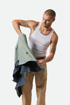 Men's Assembly Reversible Chore Jacket in the color Indigo/Pine Needle/Whitecap - Additional Fit image