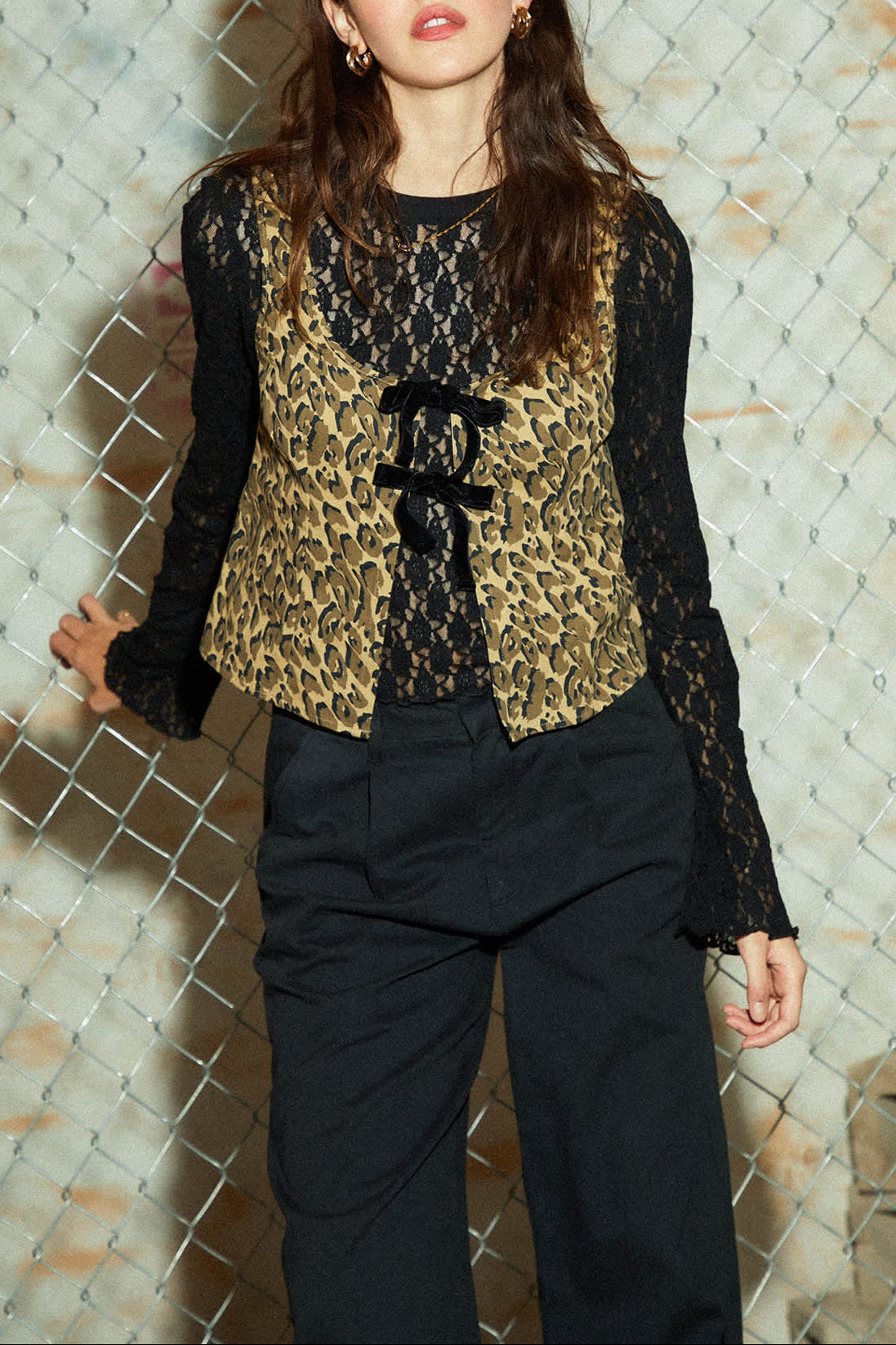 Women's Magnolia Tie Top in the color Brown Cheetah - Men's Lifestyle image