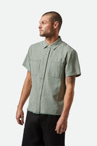 Men's Assembly S/S Shirt in the color Pine Needle/Whitecap - Men's Front View