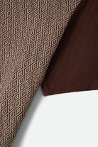 Men's Theo Jacquard Short Sleeve Polo in the color Chocolate/Off White - Additional Laydown image