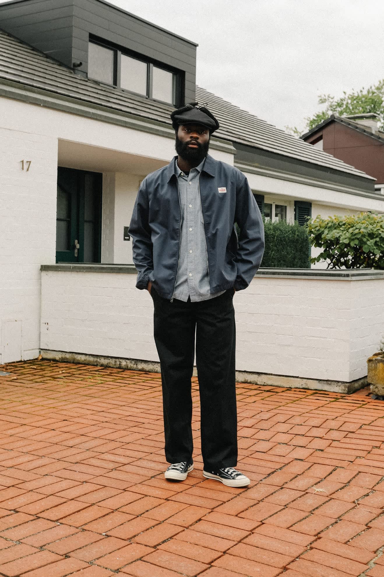 Men's Trademark Lightweight Garage Zip Jacket in the color Washed Navy - Men's Lifestyle image