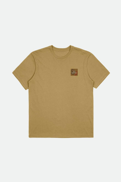 Alpha Block S/S Tailored Tee - Antelope/Golden Brown/Off White