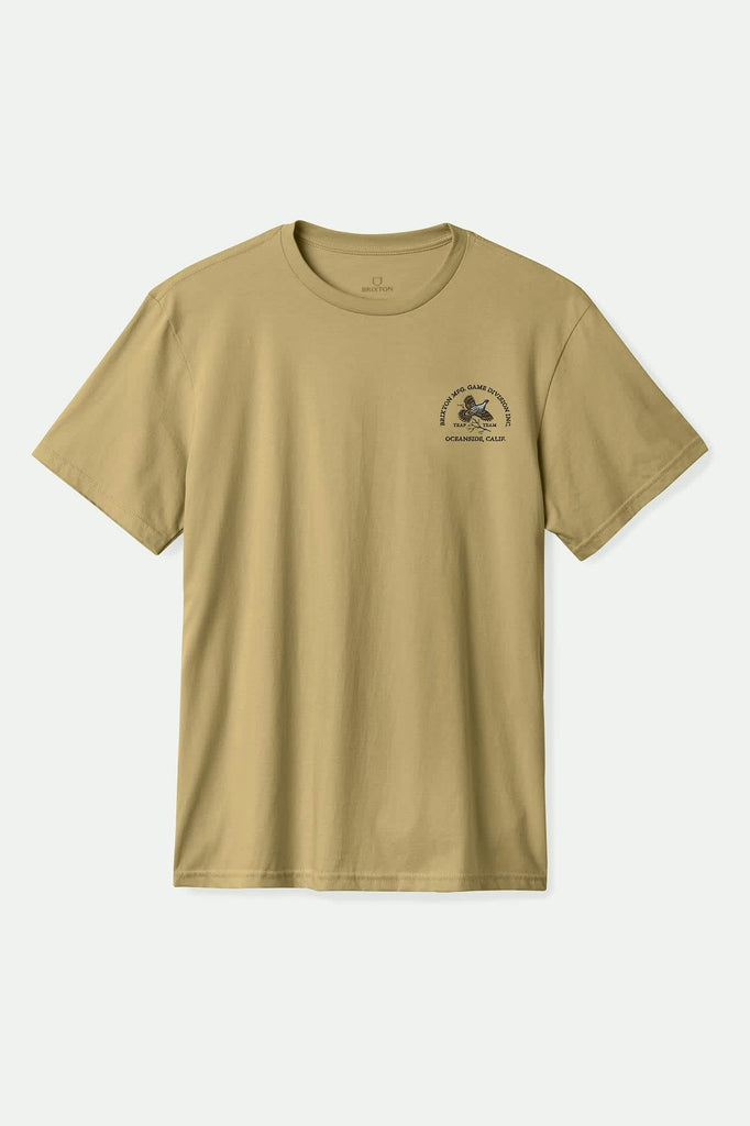 Men's Game S/S Tailored T-Shirt in the color Khaki - Front Product View