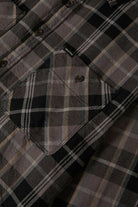 Men's Vintage Wash Flannel in the color Black/Charcoal Beige/Slate - Additional Laydown image