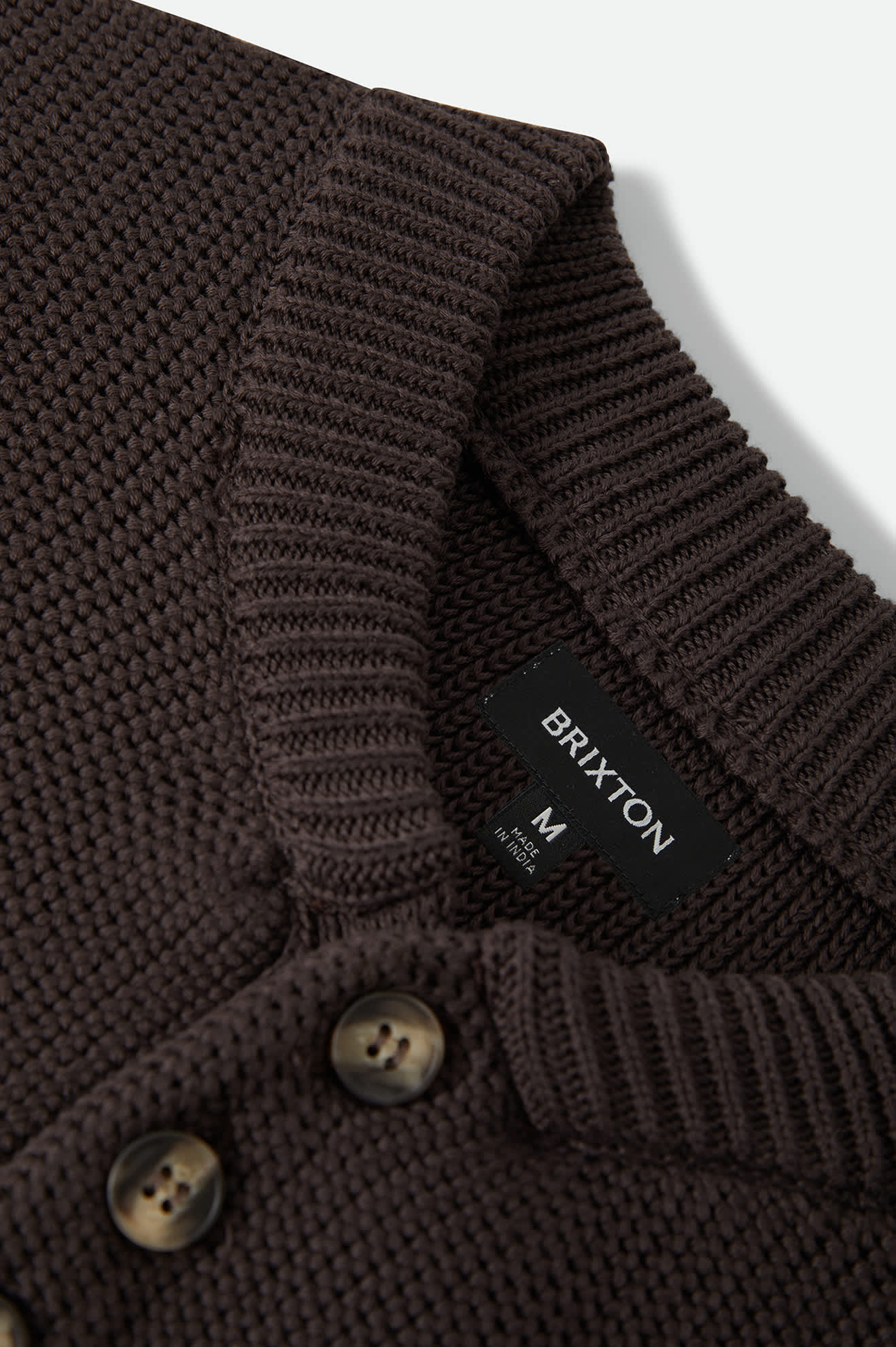 Men's Belgrade Sweater in the color Walnut Brown - Additional Laydown image