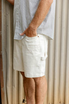 Men's Builders Carpenter Baggy Short in the color Egret White - Men's Lifestyle image