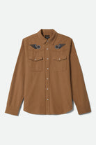 Men's Waylon Lightweight Overshirt in the color Khaki - Front Product View