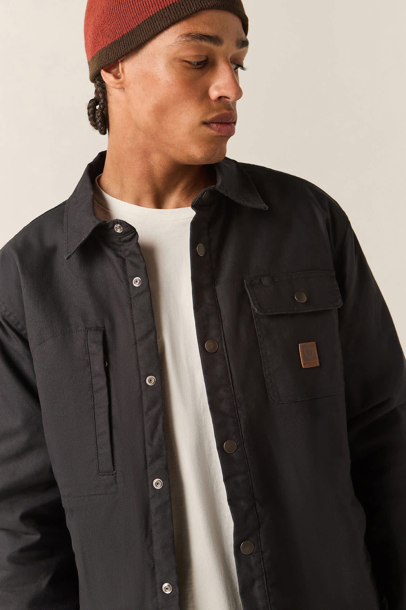 Men's Builders Stretch Lined Jacket in the color Black - Additional Fit image