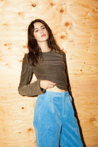 Women's Dolly Slim L/S Knit T-Shirt in the color Gold Metallic - Men's Lifestyle image