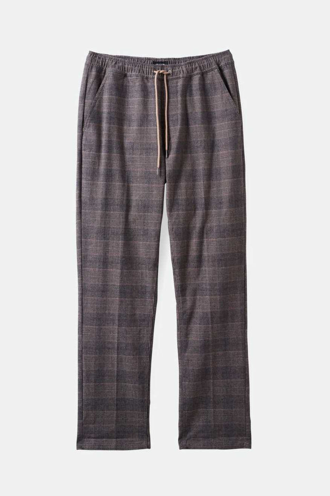 Brixton Broadway Houndstooth E-waist Relaxed Pant - Brown/Cream Houndstooth