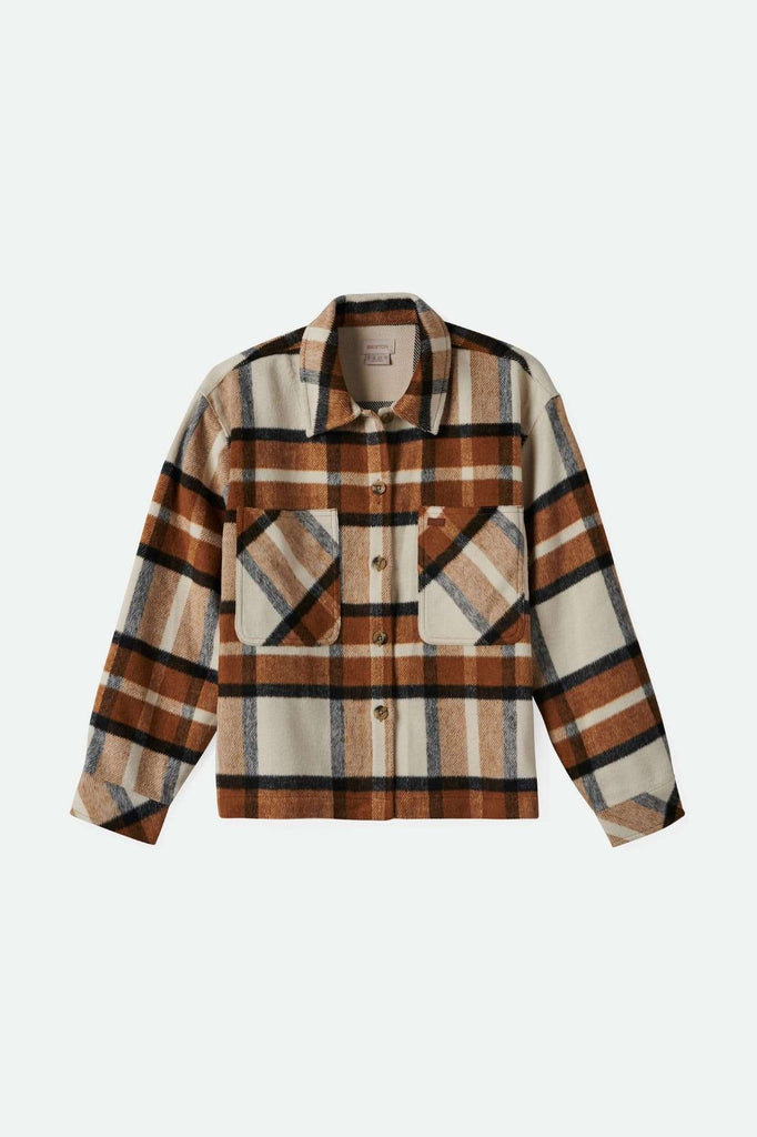 Women'sBowery Women's Soft Brushed L/S Flannel - Washed Copper| Main