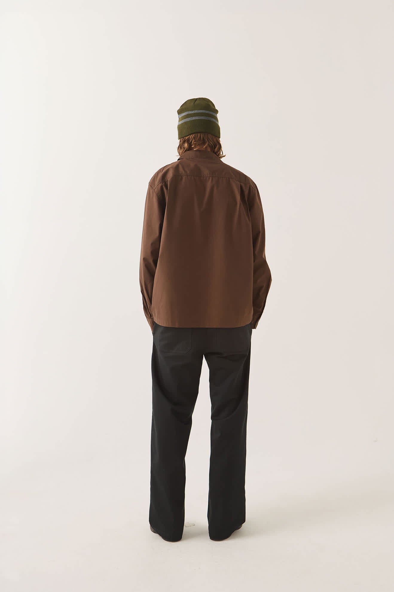 Men's Trademark Long Sleeve Shirt in the color Walnut Brown - Men's Back View