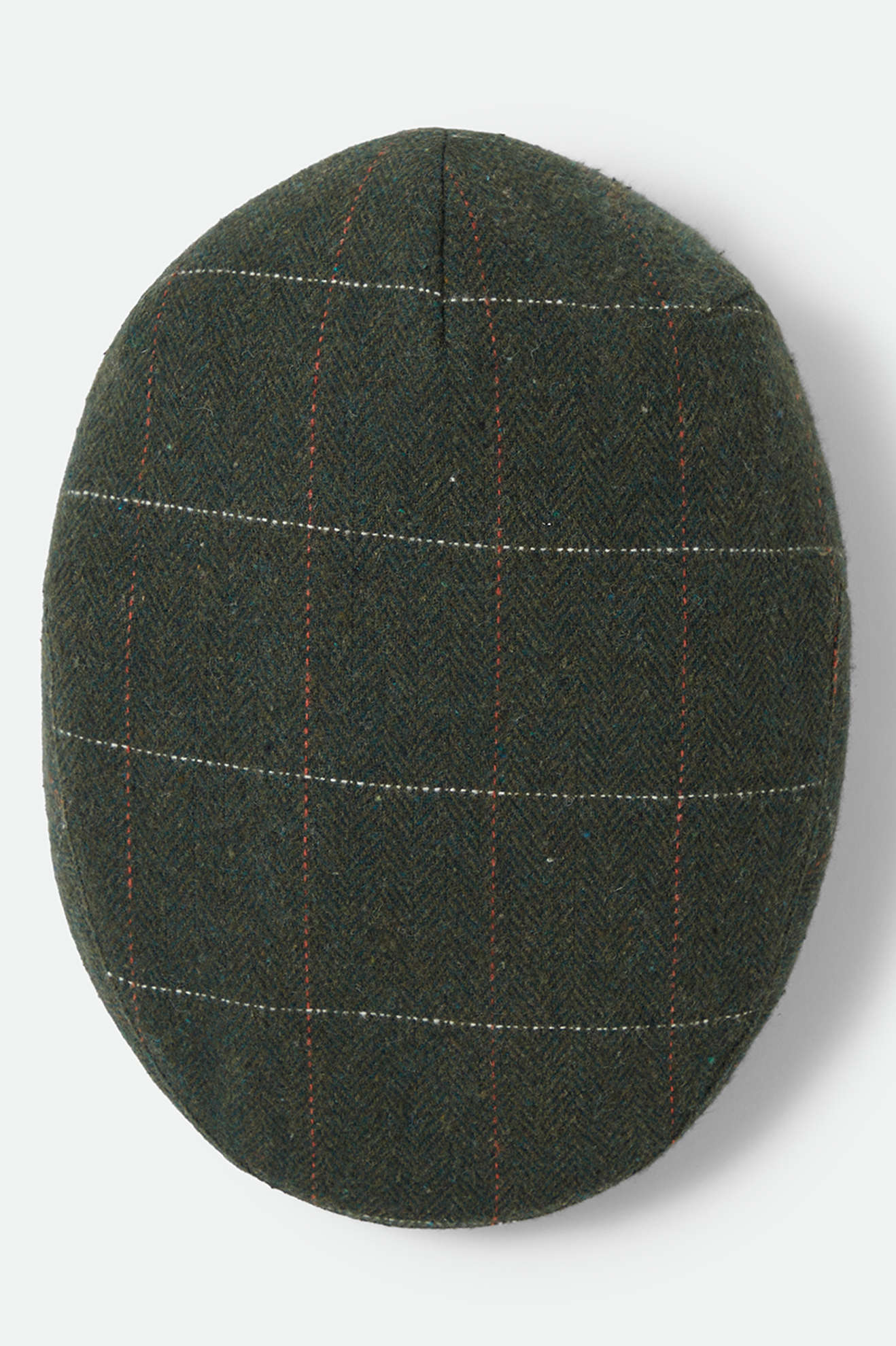 Unisex Hooligan Flat Cap in the color Moss/Orange - Additional Laydown image