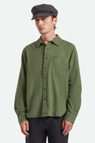 Unisex Fiddler Fisherman Cap in the color Grey Shadow Plaid - Men's Front View