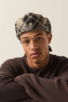Unisex Century Barrel Snap Cap in the color Navy/Sand/Cream - Men's Front View