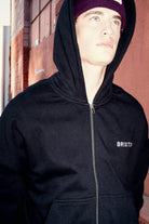 Men's Embroidered Heavyweight Oversized Full Zip in the color Black - Men's Lifestyle image