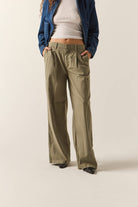 Women's Service Trouser Pant in the color Olive Surplus - Women's Front View
