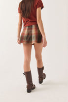 Women's Pleated Mini Skirt in the color Multi Shadow - Additional Fit image