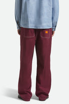 Men's Union Baggy Pant in the color Port - Men's Back View