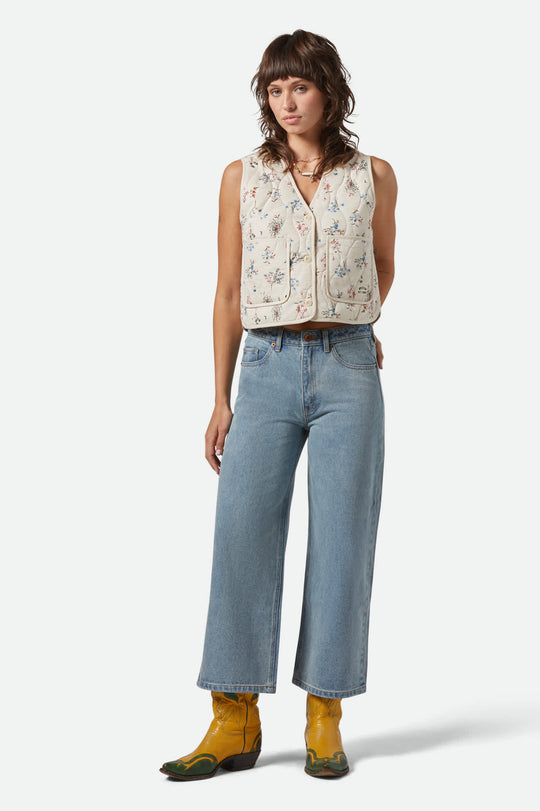 Women's Margo Cropped 5-Pocket Pant in the color Light Denim - Women's Front View