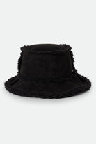 Women's Ellee Cozy Bucket Hat in the color Black Sherpa/Faux Suede - Additional Laydown image