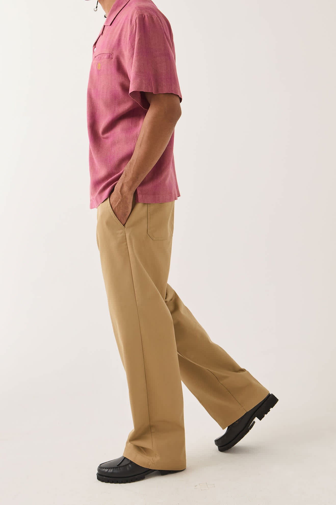 Men's Trademark Chino Pant in the color British Khaki - Men's Side View